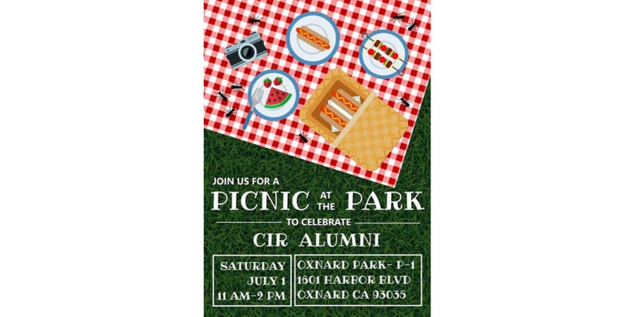 Channel Islands Rehab alumni picnic advertisement